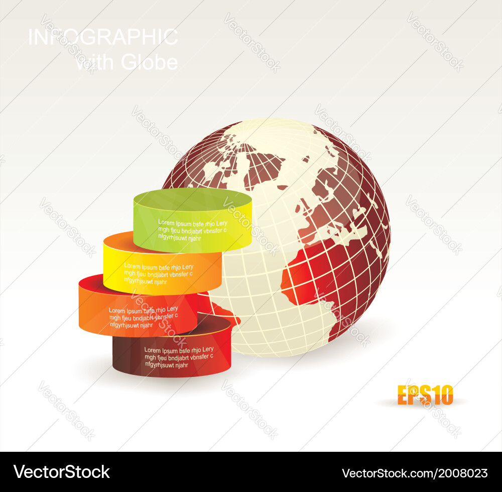 Modern box design minimal style infographic vector image
