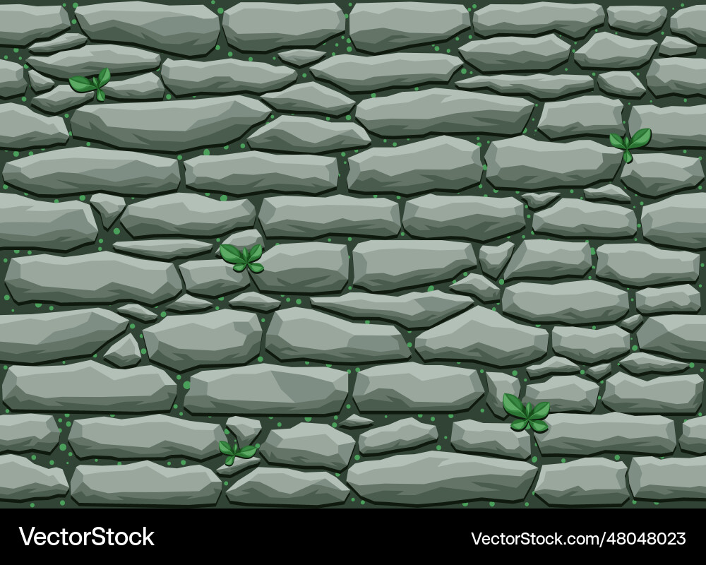 Old stone seamless pattern for game design vector image