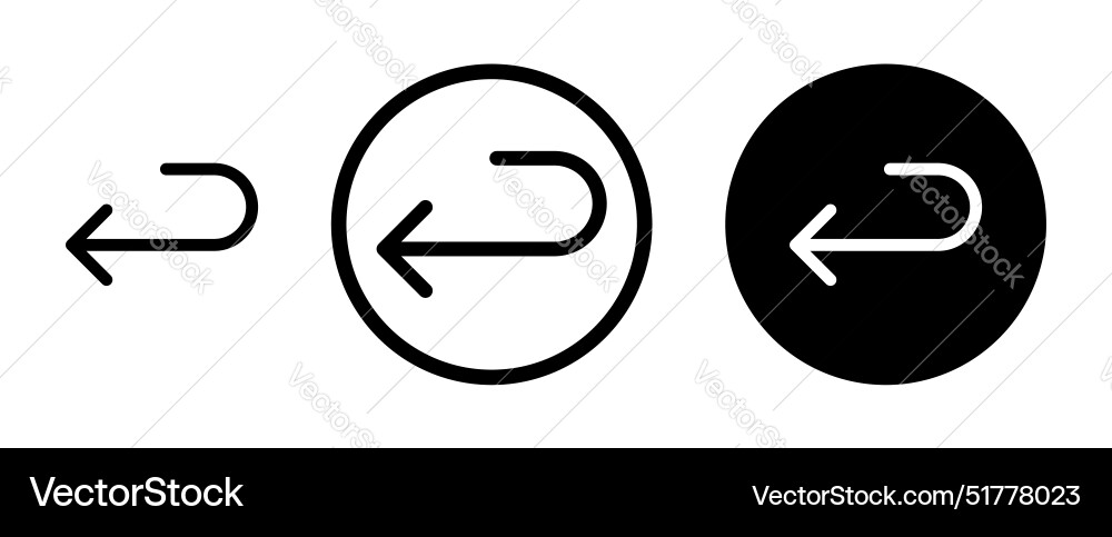Send back line icon set Vector Image