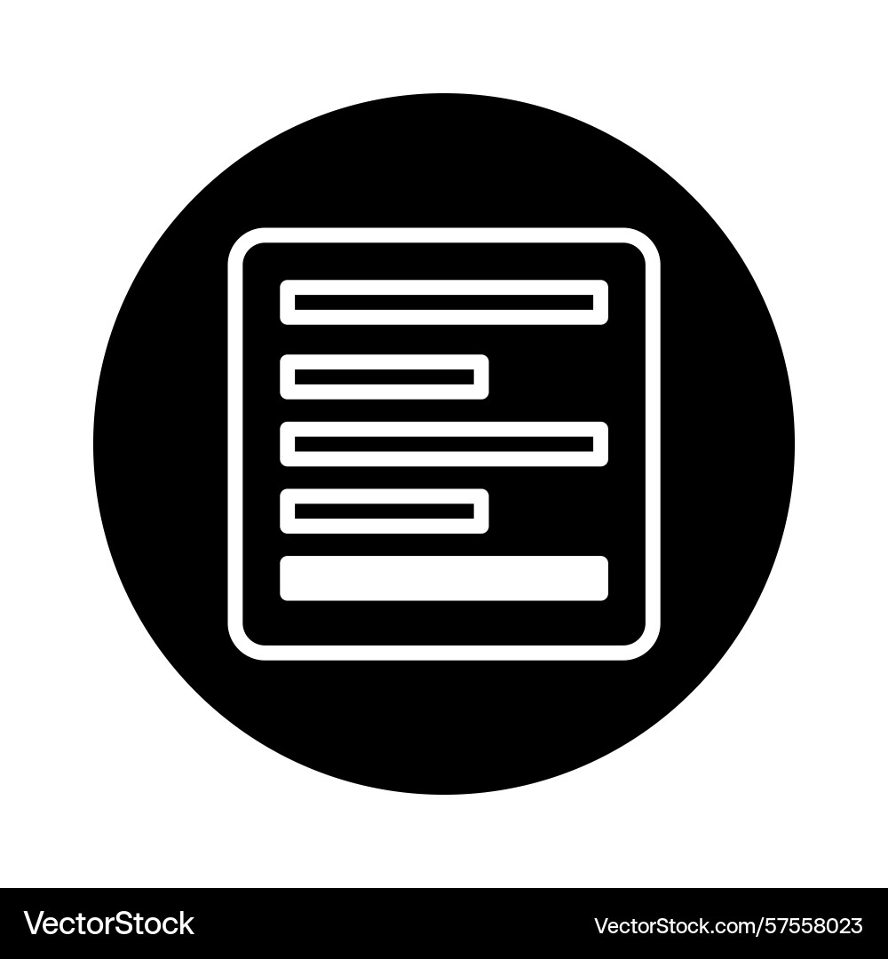 Simple form icon design for website application vector image
