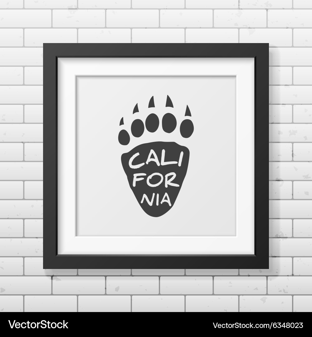 Typographical background in realistic square black Vector Image