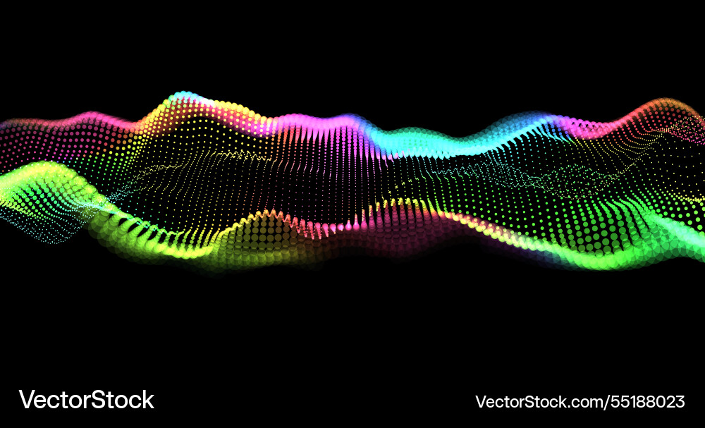 Wave pattern 3d glowing abstract digital Wave pattern 3d glowing abstract digital vector image