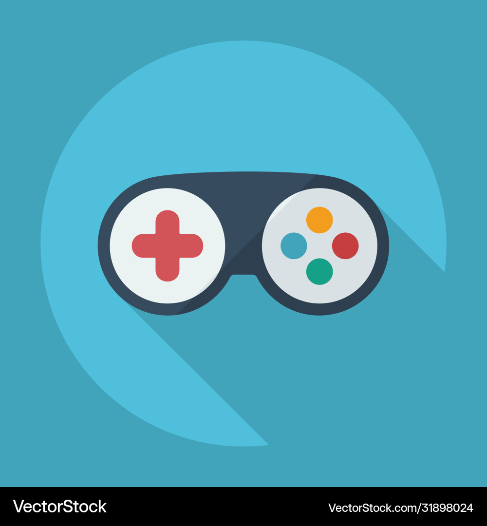 Flat modern design with shadow game console Flat modern design with shadow game console vector image