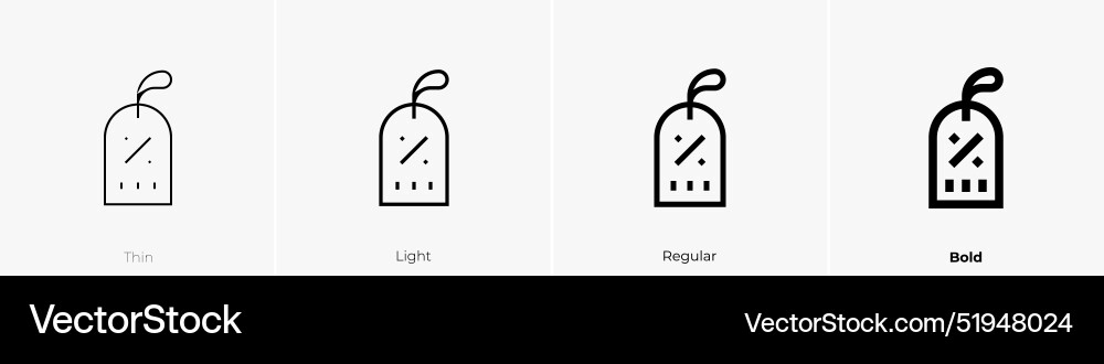 Label icon thin light regular and bold style Vector Image
