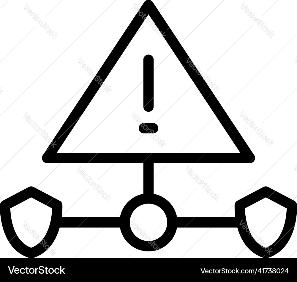 Network alert icon outline secure password Network alert icon outline secure password vector image