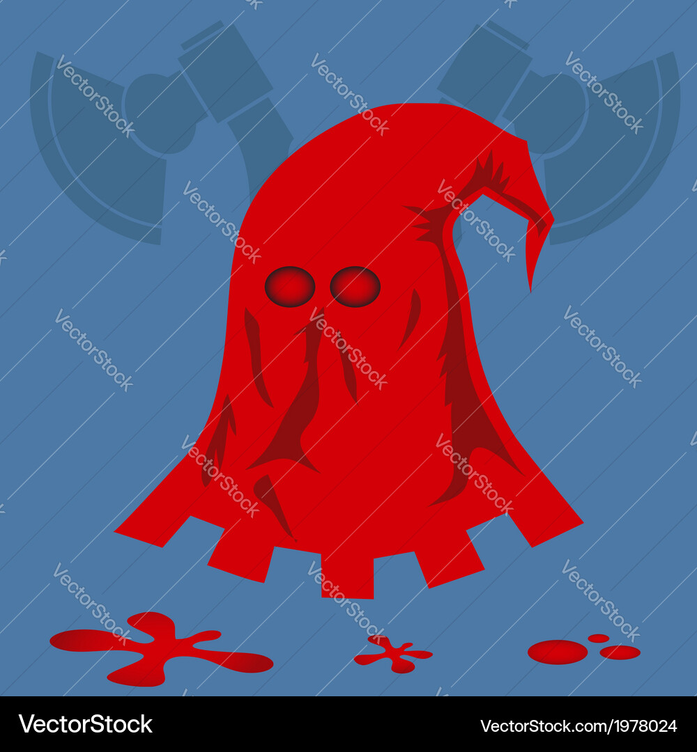 Red executioner mask Vector Image