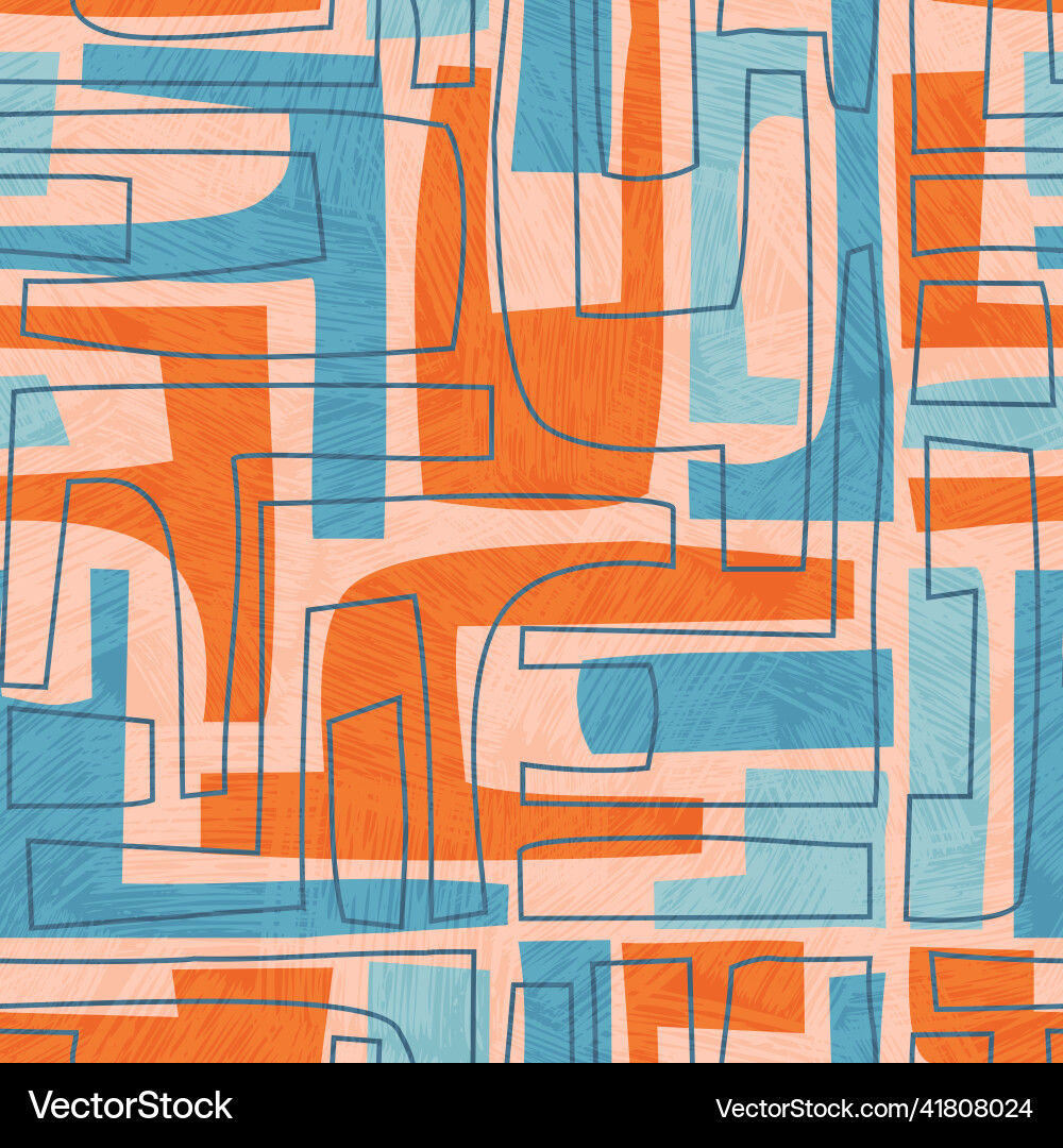 Retro Geometric Pattern Vector Image