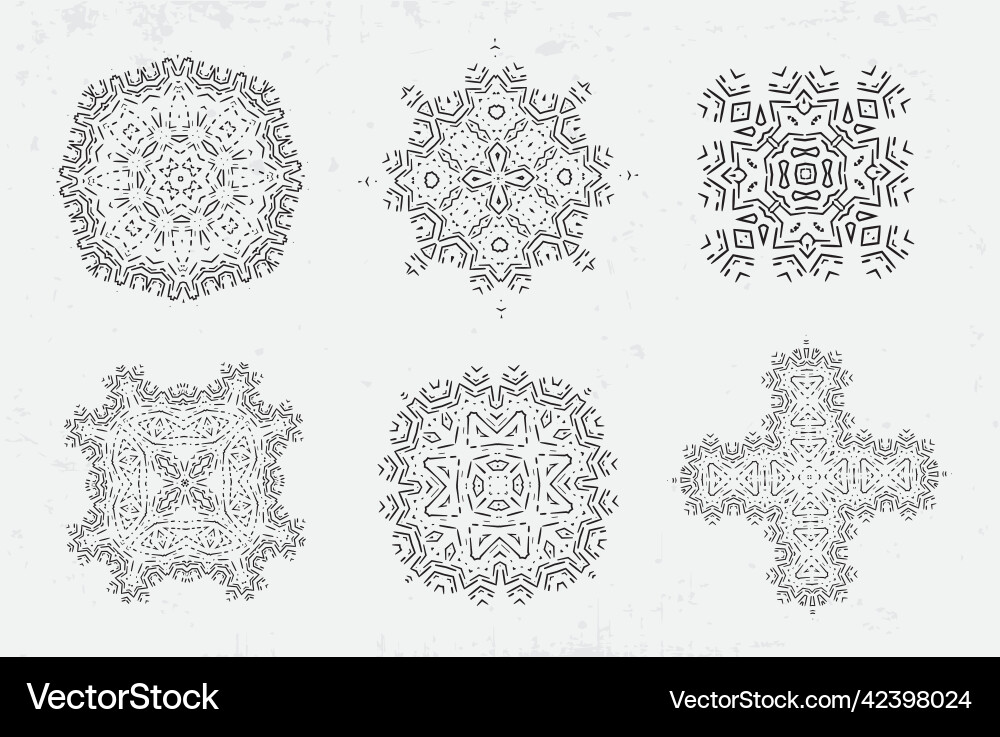 Set of another world alien like pattern Set of another world alien like pattern vector image