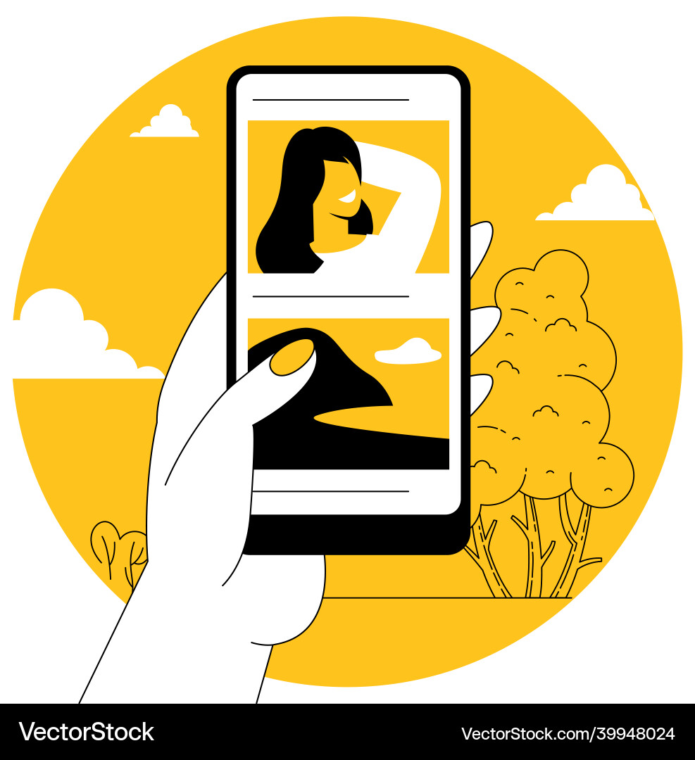 Using mobile apps Using mobile apps vector image