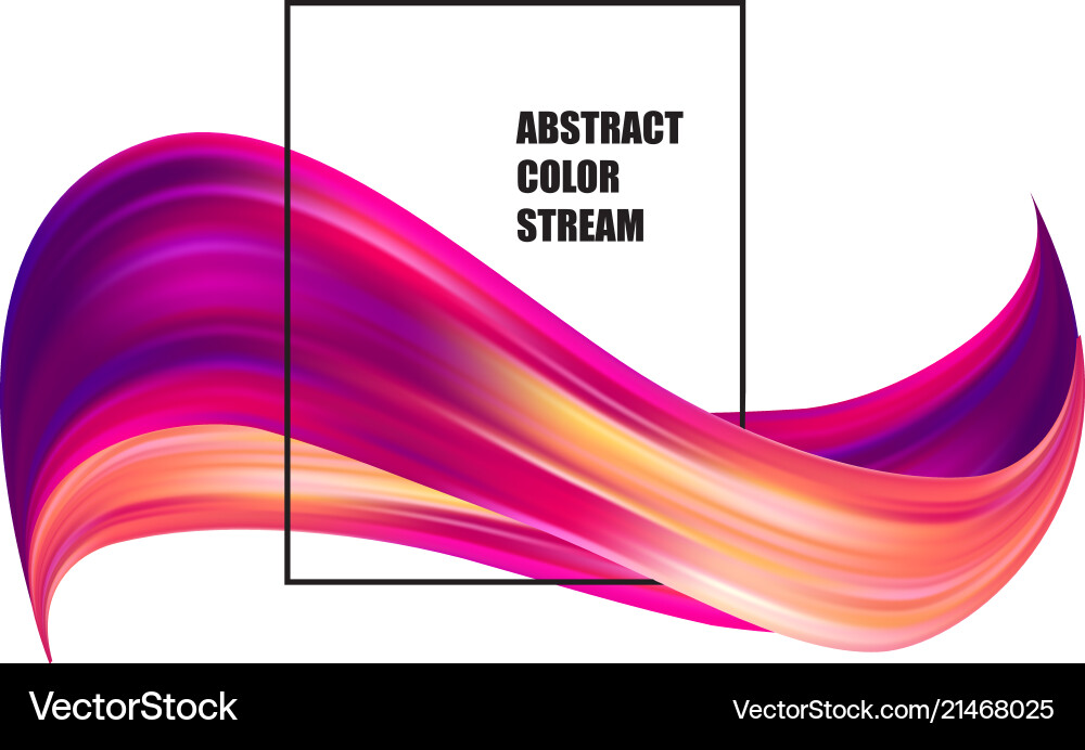 Abstract Fluid Color Flow Background vector image