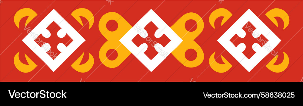 Abstract plus-sign pattern border design Vector Image