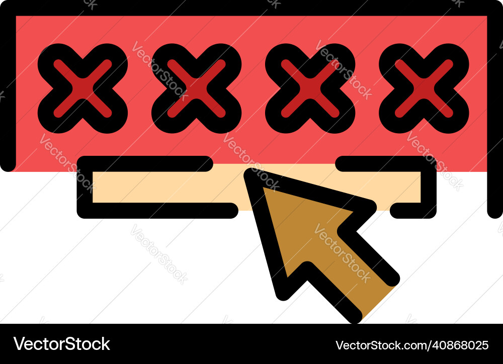 Change password icon color outline Vector Image