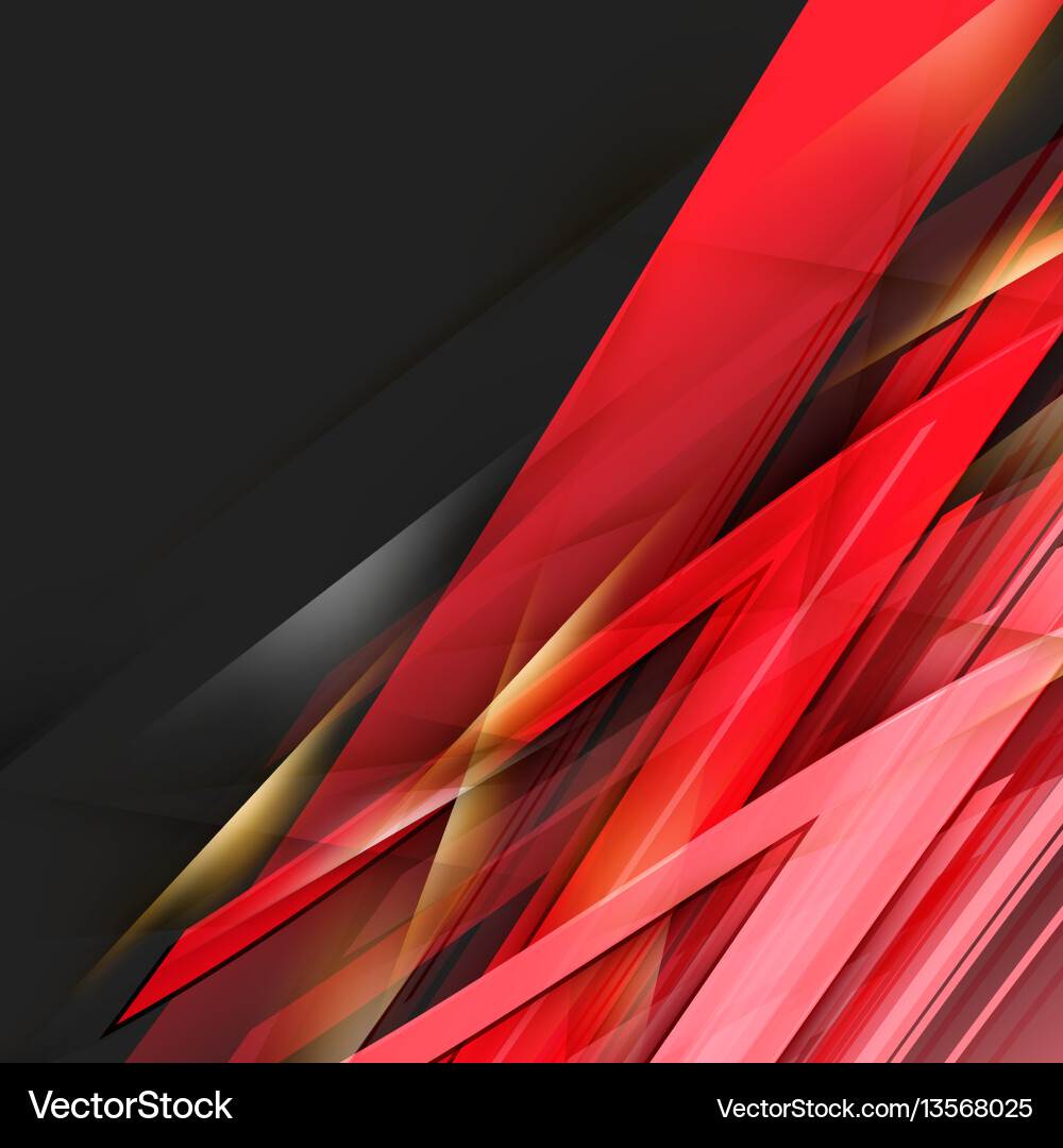 Dynamic Red and Black Abstract Background Vector Image