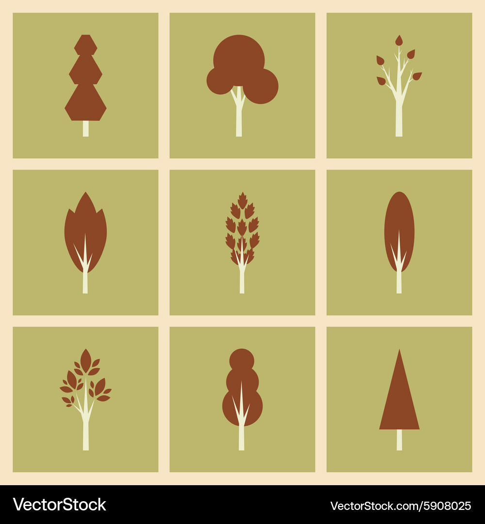 Flat with shadow concept and mobile application Vector Image