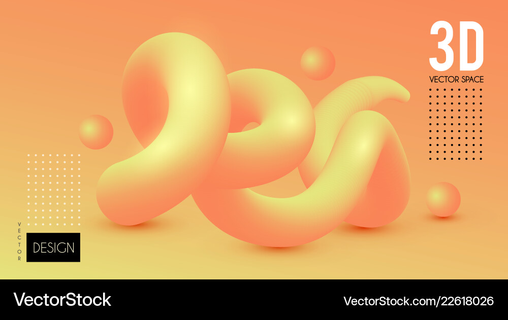 3d gradient design colorful abstract composition 3d gradient design colorful abstract composition vector image