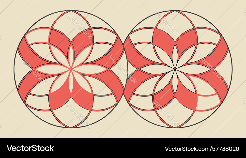 Continuous circular geometric seamless pattern Vector Image