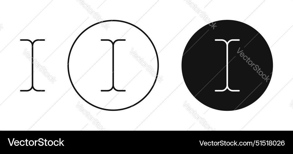 Cursor text icon Vector Image