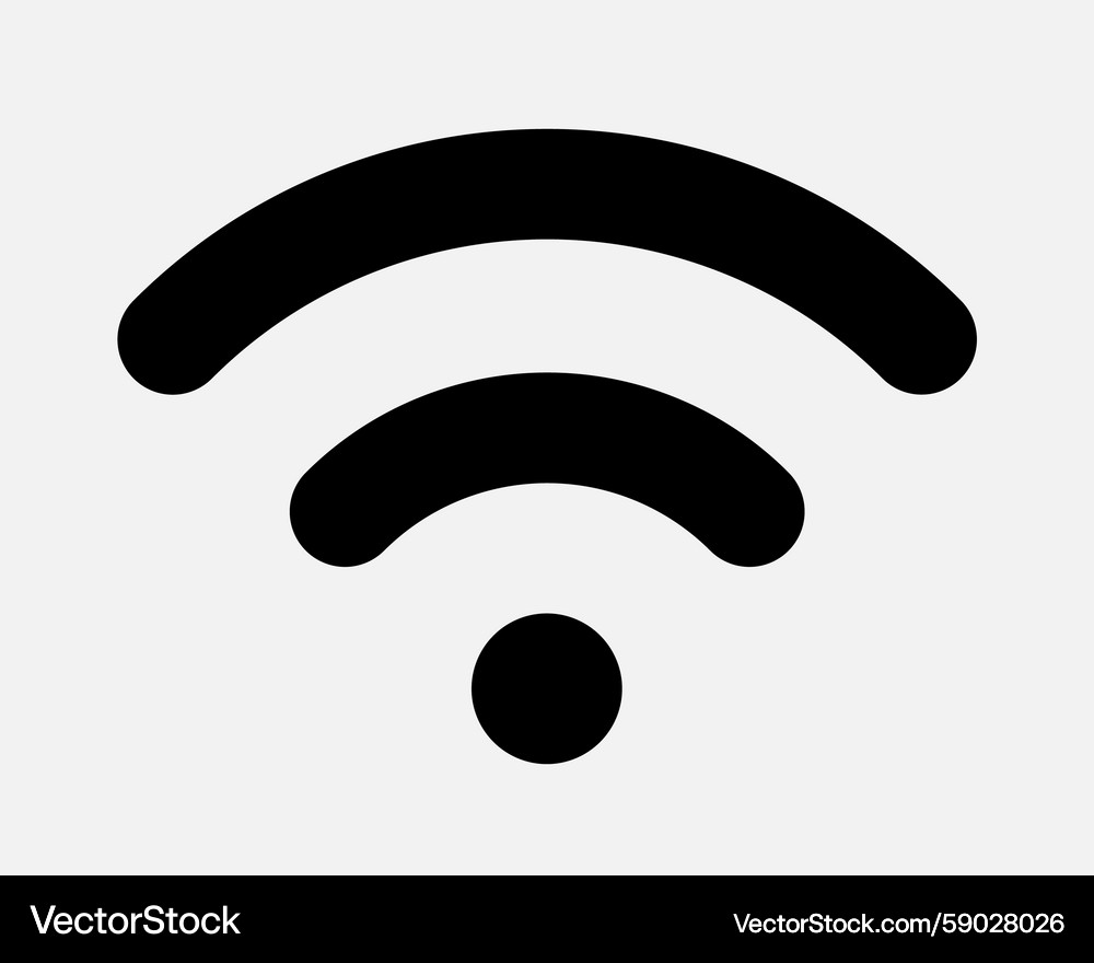 Wifi Signal Icon - Network Connection Vector Image