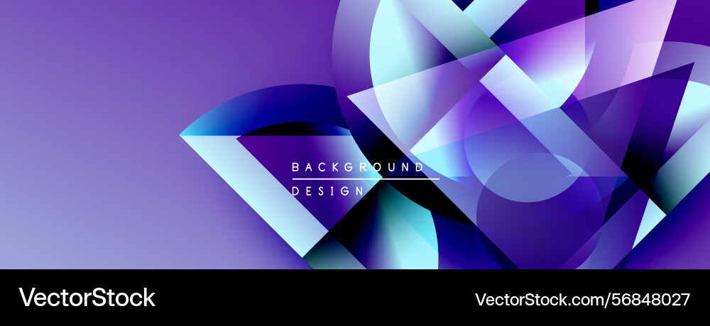 Abstract geometric shapes overlap creating Vector Image