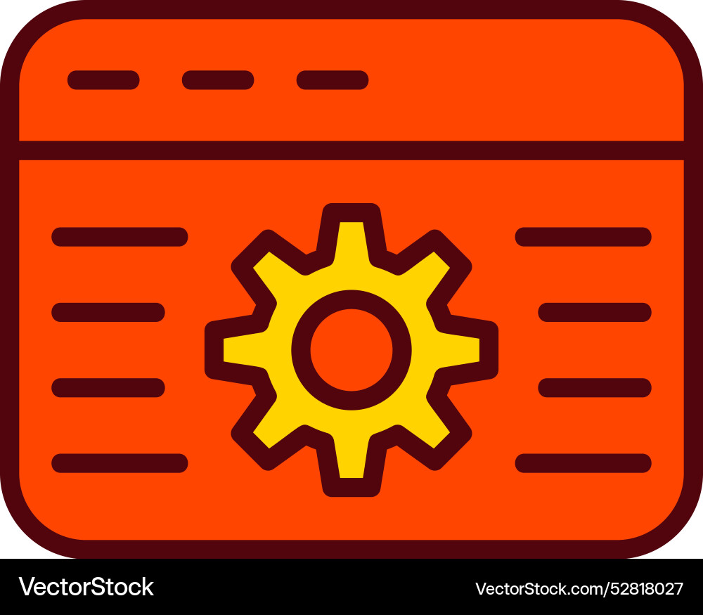 Browser settings icon design vector image