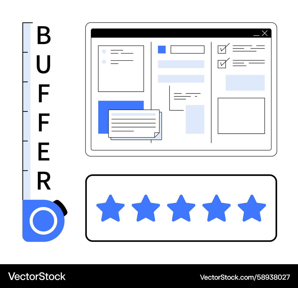 Dashboard with Feedback & Rating System Vector Image