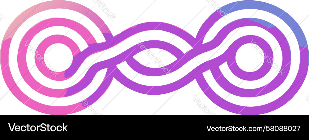Gradient Intertwined Loops Icon Vector Image