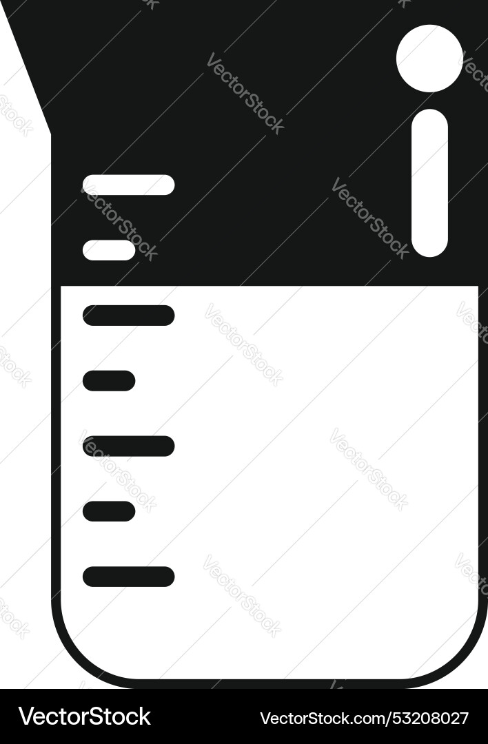 Laboratory beaker icon showing measuring container Laboratory beaker icon showing measuring container vector image