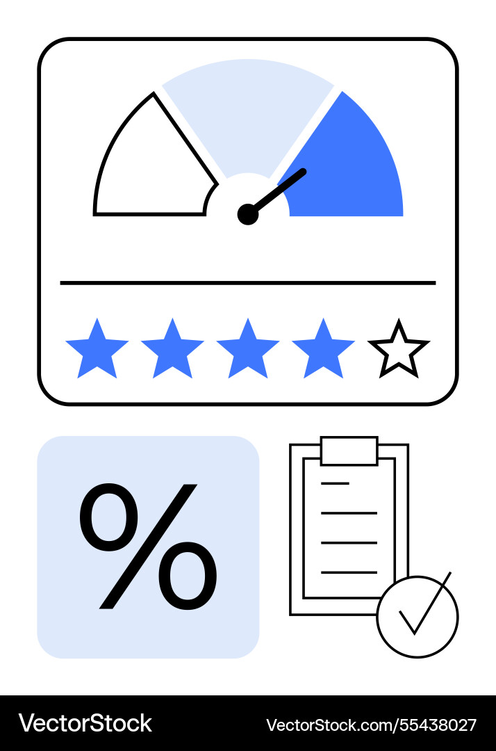 Performance rating and evaluation concept Performance rating and evaluation concept vector image