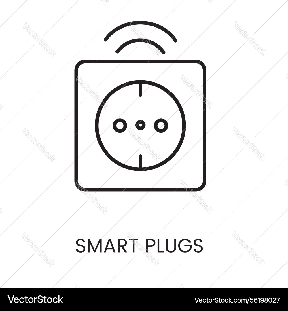 Smart plug icon for energy management Vector Image