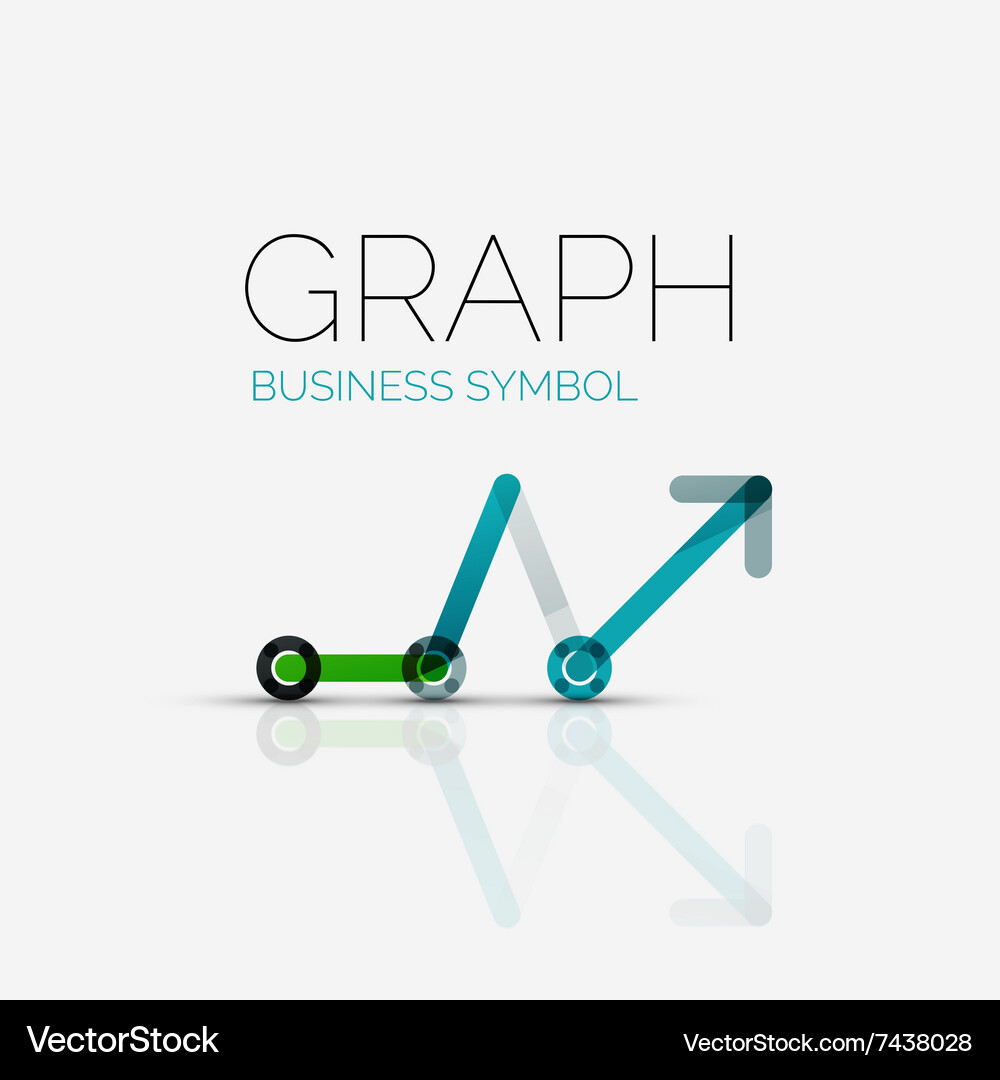 Abstract logo idea linear chart or graph Vector Image