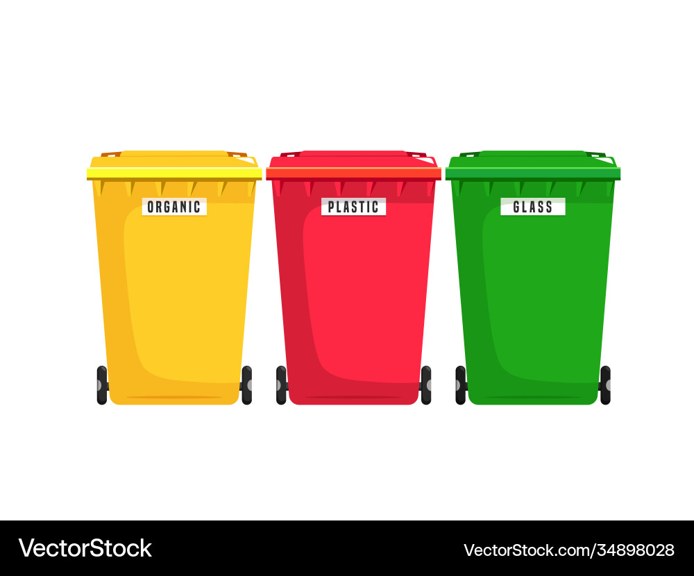 Garbage bins image Garbage bins image vector image