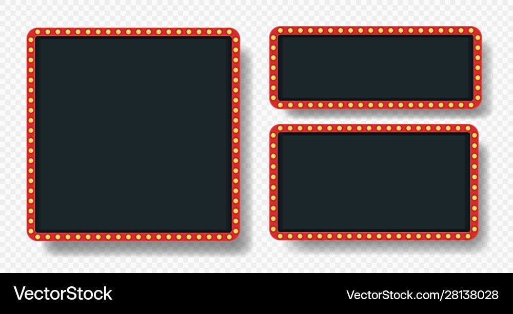 Glowing Frame with Empty Space vector image