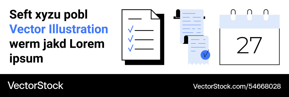To-do list with checkmarks sticky notes vector image