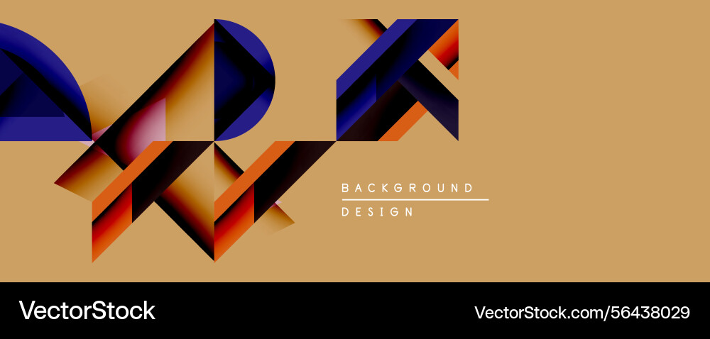 Abstract geometric shapes overlap creating vector image