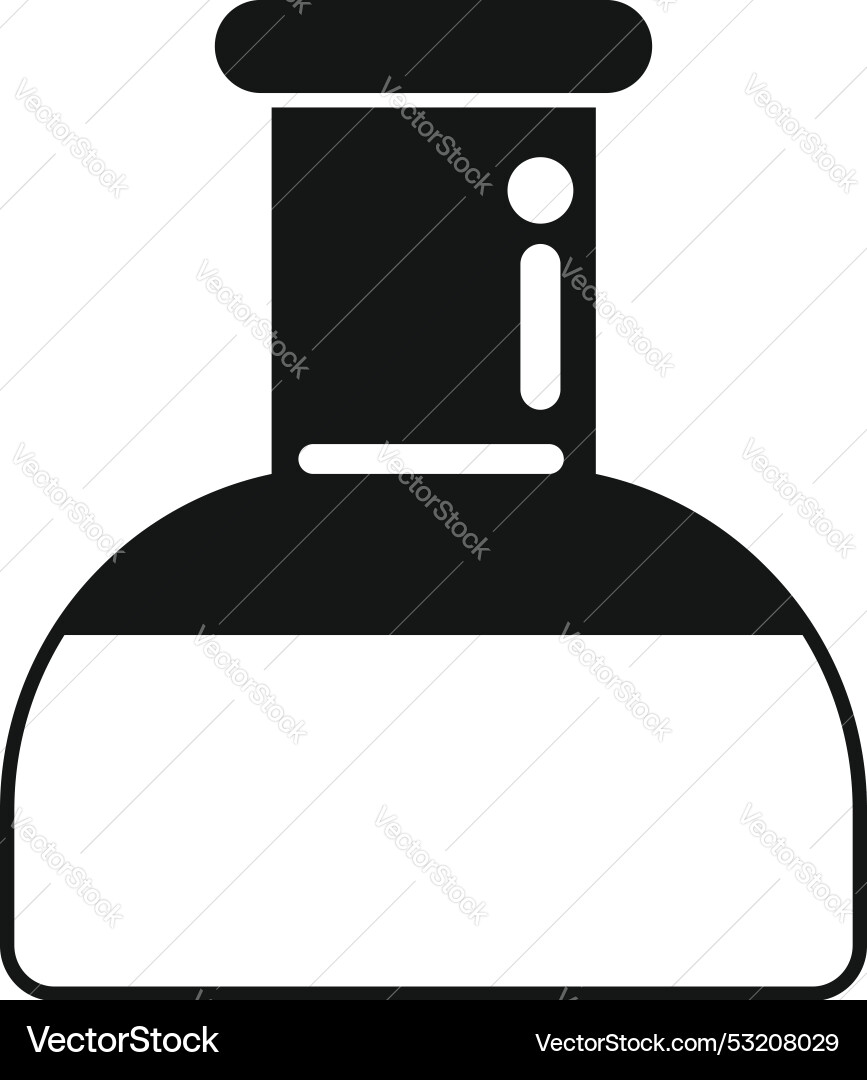Chemical flask standing on laboratory table Chemical flask standing on laboratory table vector image