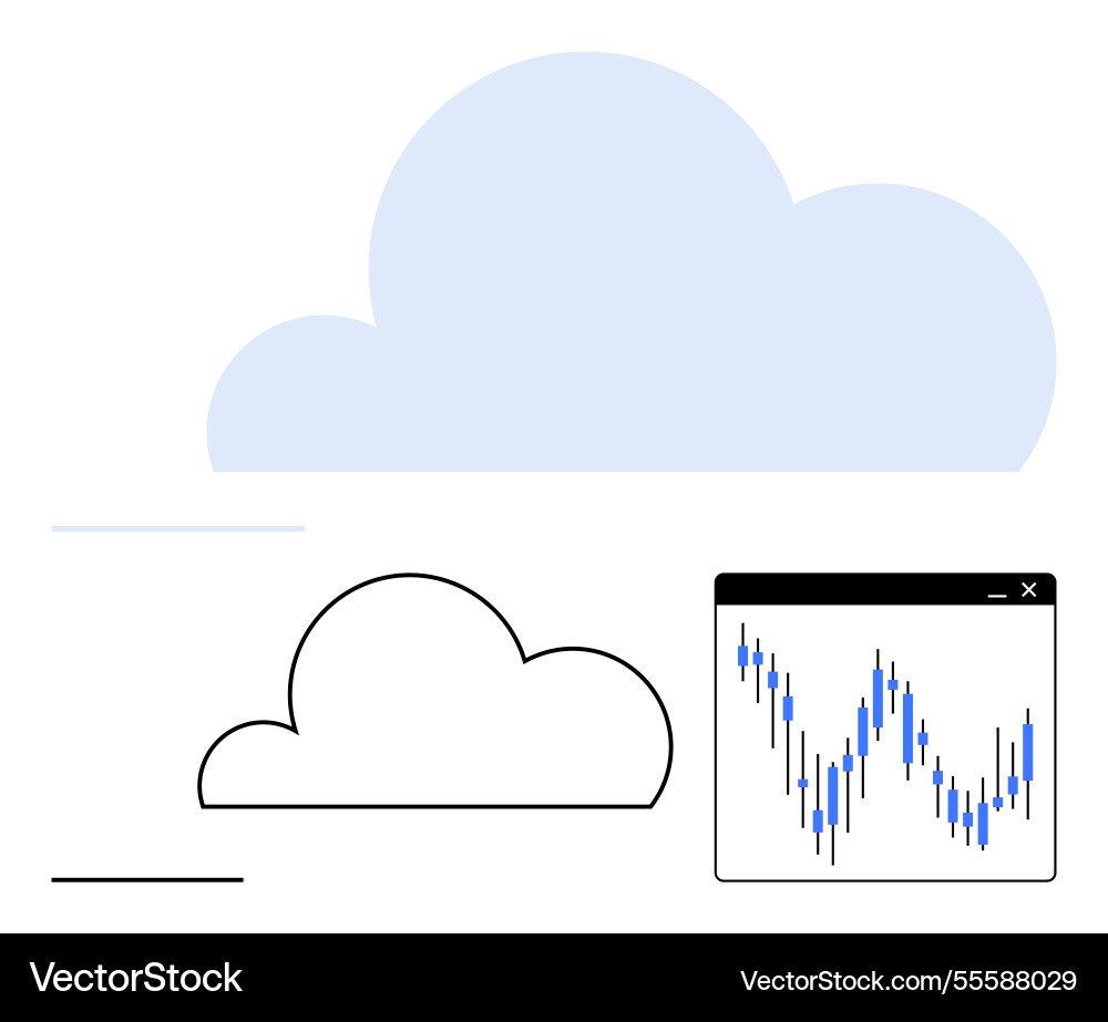 Cloud computing featuring data Cloud computing featuring data vector image