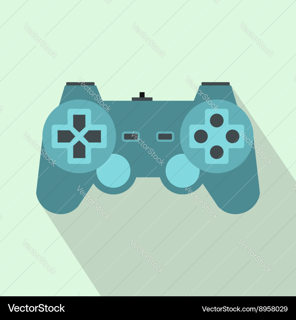 Flat Style Game Controller Icon Vector Image