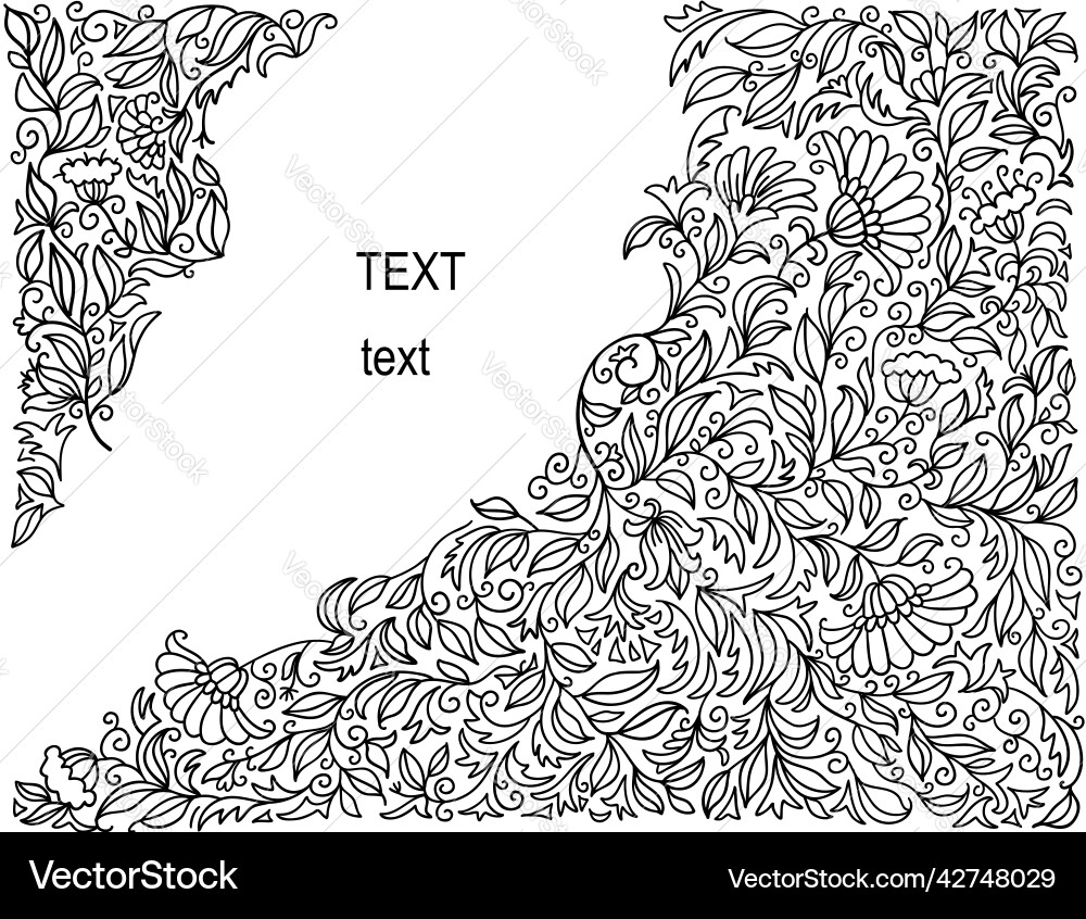 Floral pattern background for text or design Vector Image