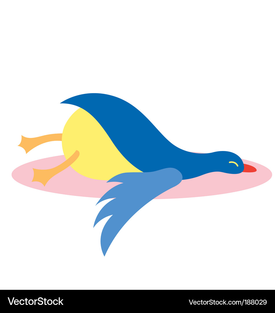 Lazy bird Vector Image