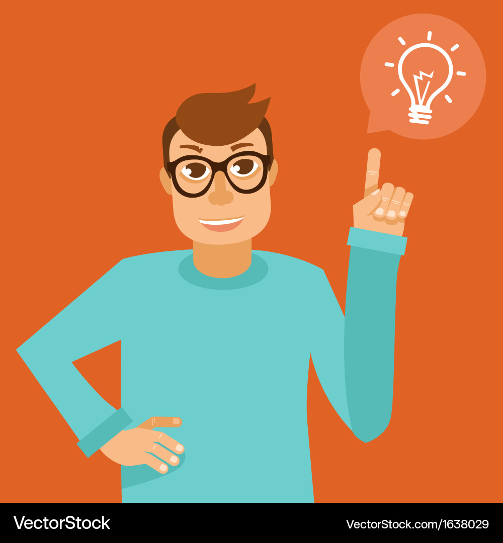 Smart Programmer Character vector image