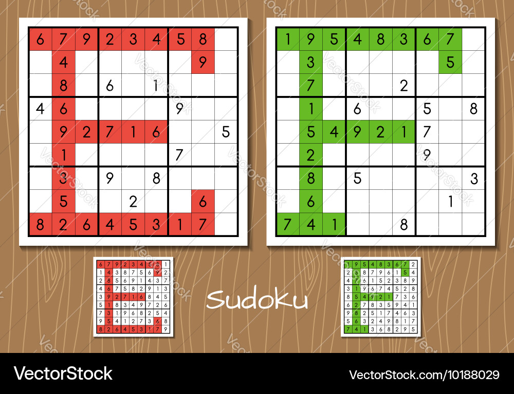Sudoku set with answers e f letters Vector Image