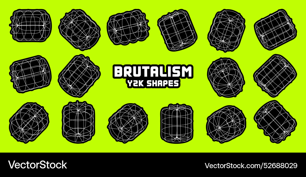 Wireframe lined shapes perspective mesh 3d grid Wireframe lined shapes perspective mesh 3d grid vector image