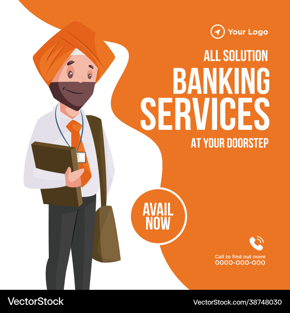 Banner design banking services vector image