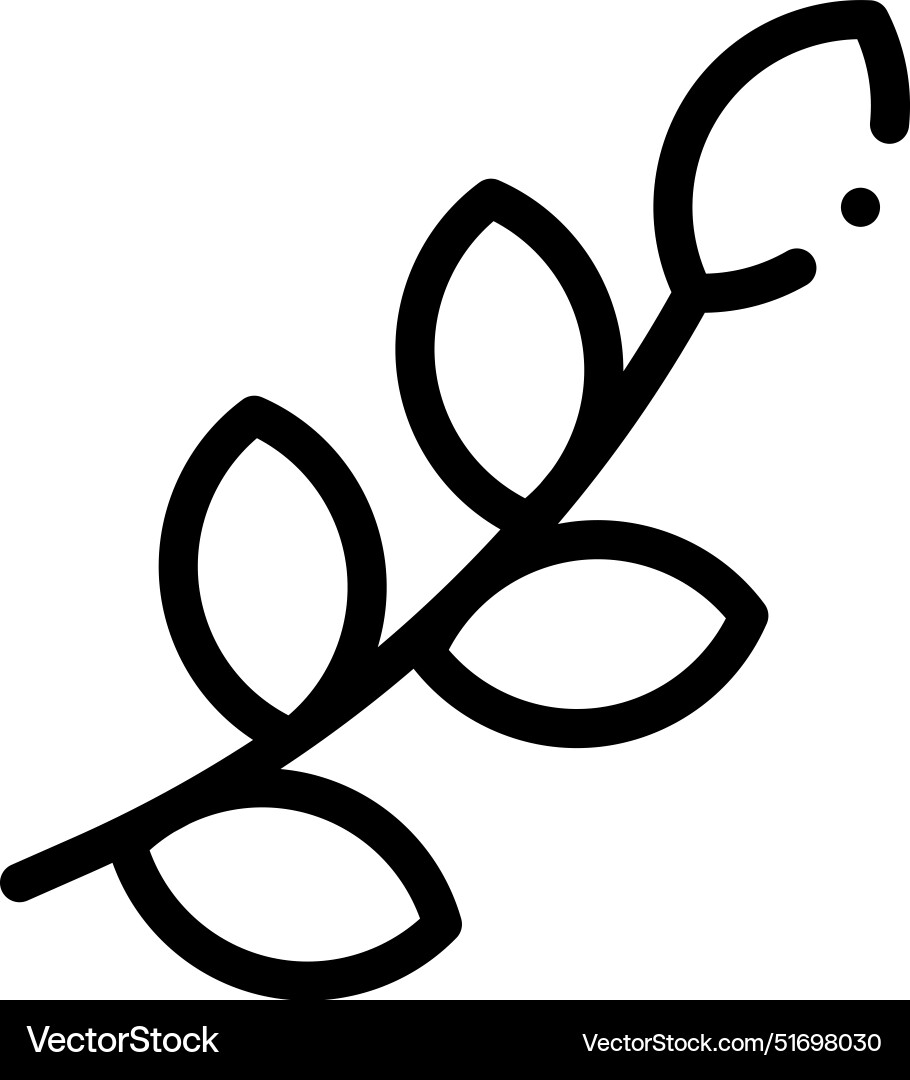 Branch icon thin linear style design isolated Branch icon thin linear style design isolated vector image