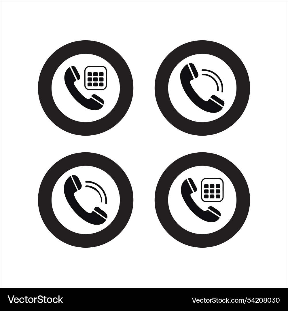 Call iconphone icon telephone and mobile phone s Vector Image