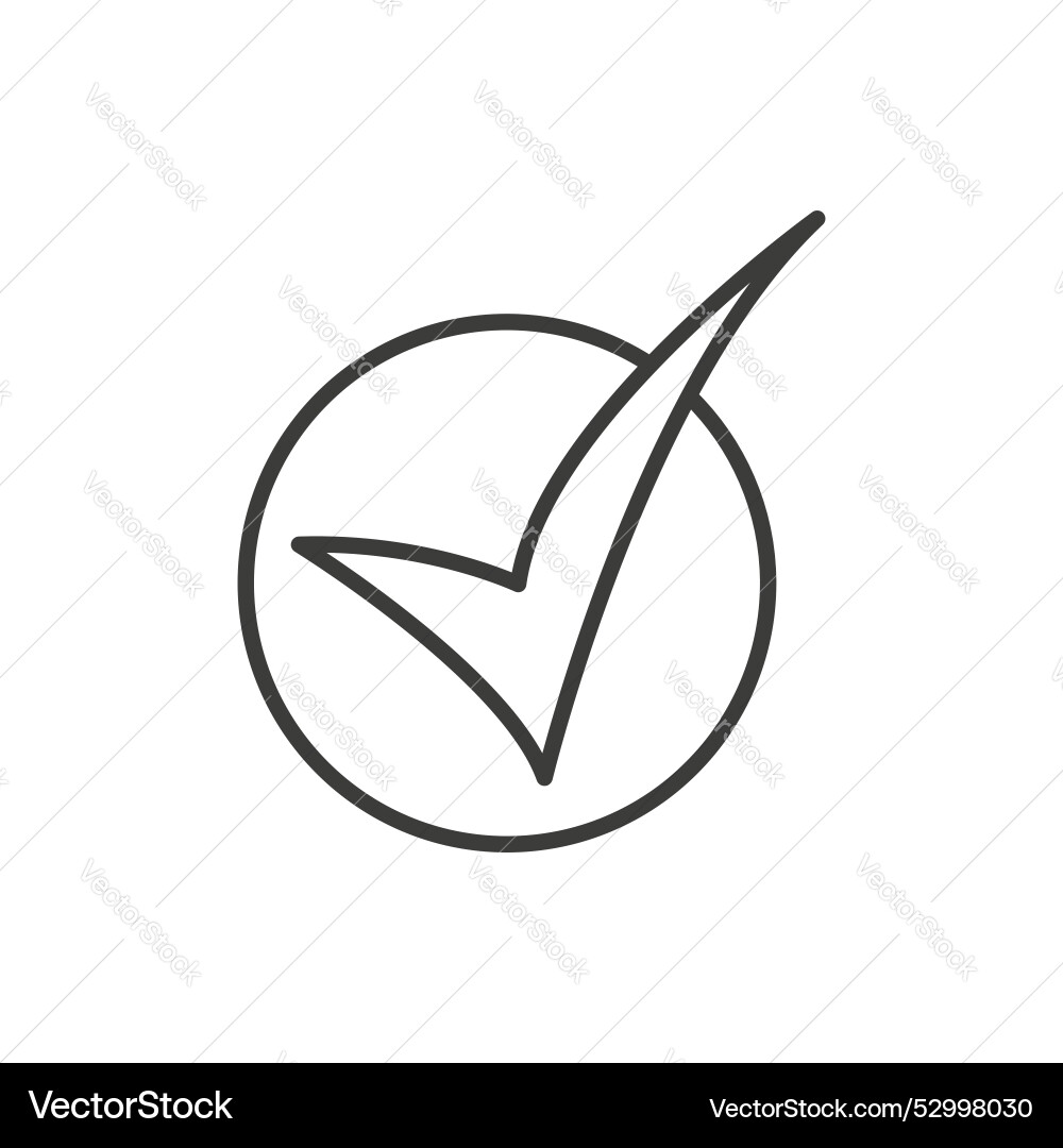 Check icon set checkmark symbol accept verify Vector Image