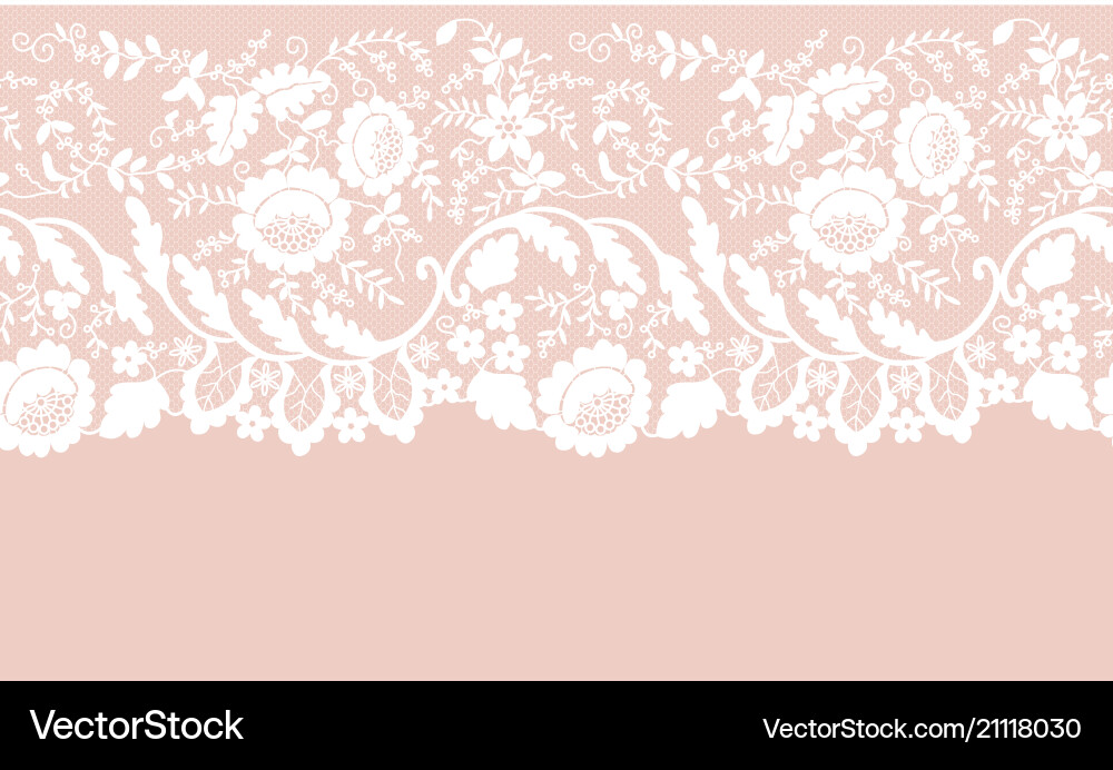 Floral lace border Royalty Free Vector Image - VectorStock