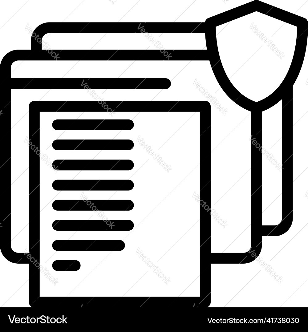 Secured data icon outline secure password Secured data icon outline secure password vector image