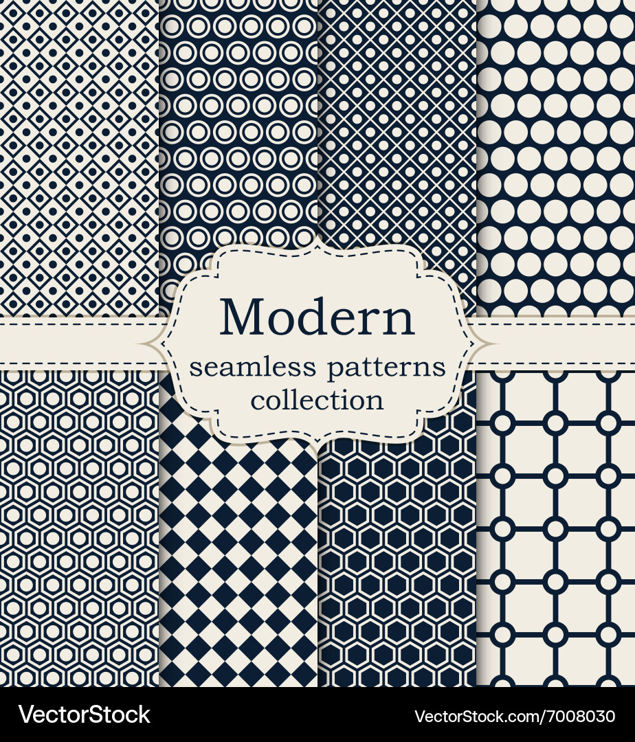 Set of seamless patterns Vector Image