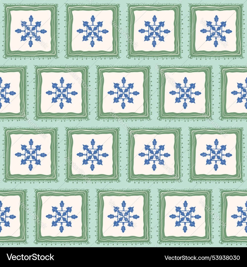 Snowflake seamless pattern surface design Snowflake seamless pattern surface design vector image